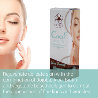 Anti aging all natural Face Serum Coconut and vitamin C moisturizing fine lines wrinkles beautiful soft skin eye cream pores night cream day cream organic made in USA