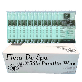 Paraffin wax refill from Fleur De Spa for hands and feet. USA made Paraffin waxes that can be used in any paraffin spa wax melting machine. Peach, lavender, vanilla, rosemary, eucalyptus, wintergreen and unscented for heat therapy and moisture to hydrate your skin. The best and most popular paraffin wax on sale.