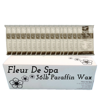 Paraffin wax refill from Fleur De Spa for hands and feet. USA made Paraffin waxes that can be used in any paraffin spa wax melting machine. Peach, lavender, vanilla, rosemary, eucalyptus, wintergreen and unscented for heat therapy and moisture to hydrate your skin. The best and most popular paraffin wax on sale.