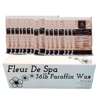 Paraffin wax refill from Fleur De Spa for hands and feet. USA made Paraffin waxes that can be used in any paraffin spa wax melting machine. Peach, lavender, vanilla, rosemary, eucalyptus, wintergreen and unscented for heat therapy and moisture to hydrate your skin. The best and most popular paraffin wax on sale.