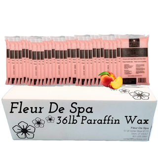 Paraffin wax refill from Fleur De Spa for hands and feet. USA made Paraffin waxes that can be used in any paraffin spa wax melting machine. Peach, lavender, vanilla, rosemary, eucalyptus, wintergreen and unscented for heat therapy and moisture to hydrate your skin. The best and most popular paraffin wax on sale.