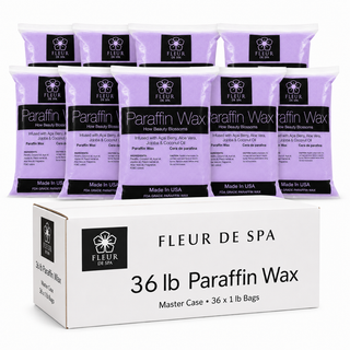 Paraffin wax refill from Fleur De Spa for hands and feet. USA made Paraffin waxes that can be used in any paraffin spa wax melting machine. Peach, lavender, vanilla, rosemary, eucalyptus, wintergreen and unscented for heat therapy and moisture to hydrate your skin. The best and most popular paraffin wax on sale.