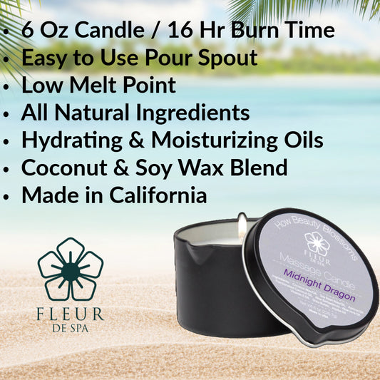 Massage candle, all natural, oil, coconut, soy, couples candle sensual massage hot sore muscles oils karma sutra melony massage made in USA pour spout gift