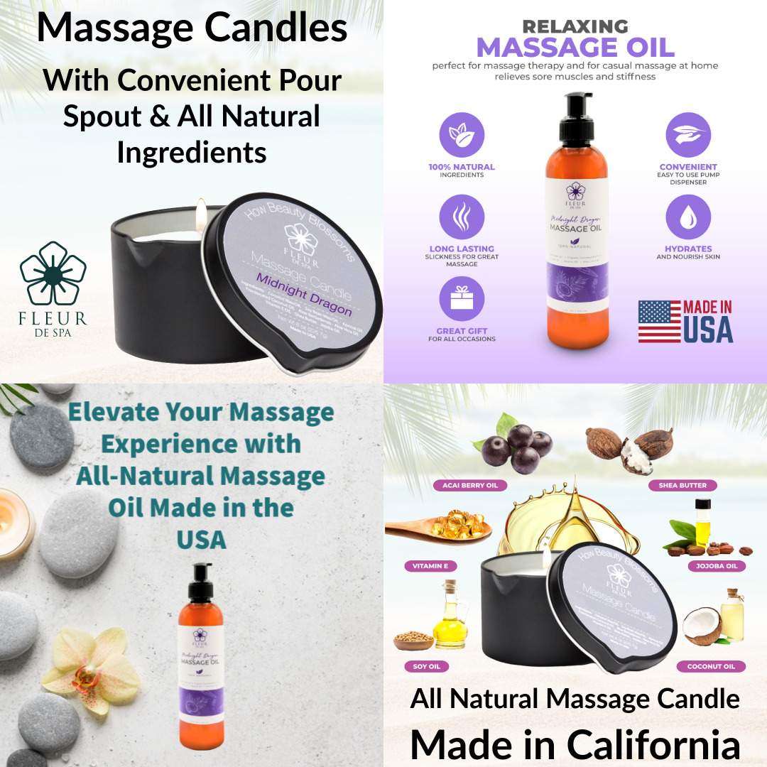 Massage Candle & Massage Oil Combo