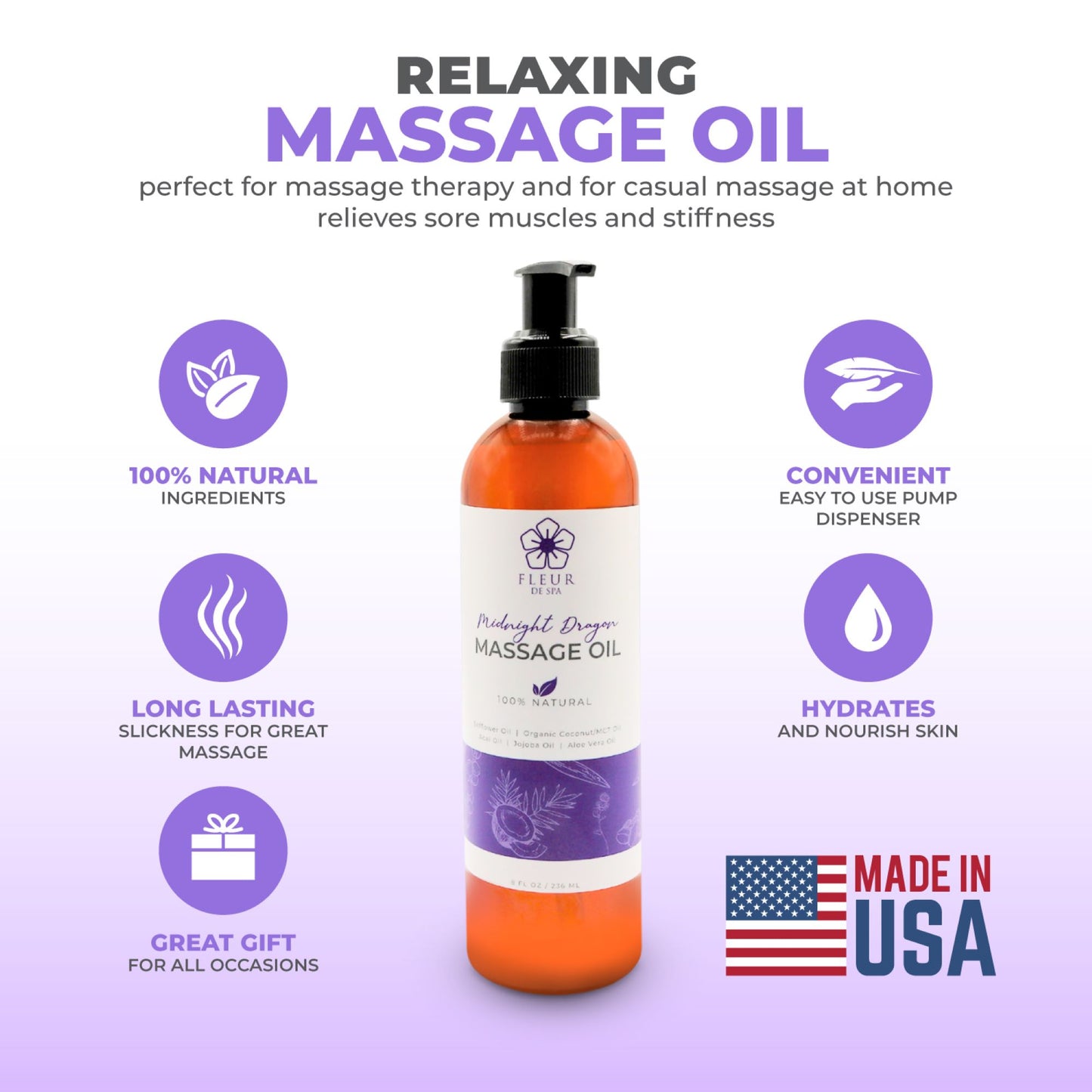 Massage Candle & Massage Oil Combo