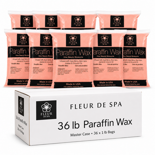 Paraffin wax refill from Fleur De Spa for hands and feet. USA made Paraffin waxes that can be used in any paraffin spa wax melting machine. Peach, lavender, vanilla, rosemary, eucalyptus, wintergreen and unscented for heat therapy and moisture to hydrate your skin. The best and most popular paraffin wax on sale.