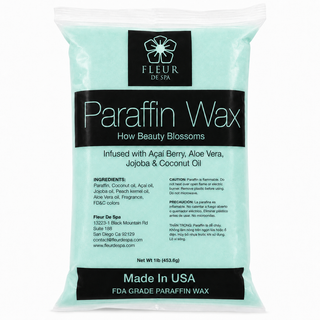 Paraffin wax refill from Fleur De Spa for hands and feet. USA made Paraffin waxes that can be used in any paraffin spa wax melting machine. Peach, lavender, vanilla, rosemary, eucalyptus, wintergreen and unscented for heat therapy and moisture to hydrate your skin. The best and most popular paraffin wax on sale.