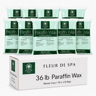 Paraffin wax refill from Fleur De Spa for hands and feet. USA made Paraffin waxes that can be used in any paraffin spa wax melting machine. Peach, lavender, vanilla, rosemary, eucalyptus, wintergreen and unscented for heat therapy and moisture to hydrate your skin. The best and most popular paraffin wax on sale.