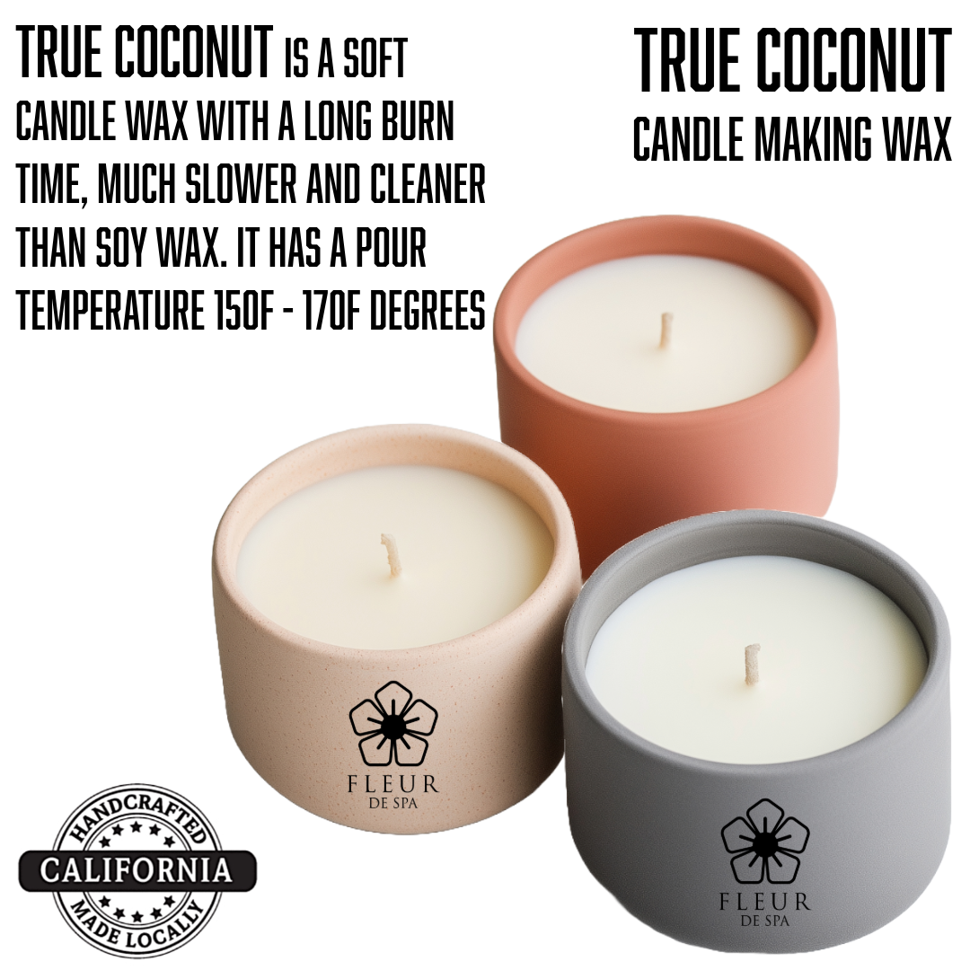 coconut and palm wax blend Fleur de Spa True Coconut - Candle Making Wax