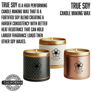 True Soy Candle Making Wax from Fleur De Spa. Golden Soy blend for DIY candle makers 1 pound 6 lbs 10 lbs All natural made in America Soy # 10