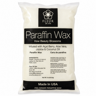 Paraffin wax refill from Fleur De Spa for hands and feet. USA made Paraffin waxes that can be used in any paraffin spa wax melting machine. Peach, lavender, vanilla, rosemary, eucalyptus, wintergreen and unscented for heat therapy and moisture to hydrate your skin. The best and most popular paraffin wax on sale.