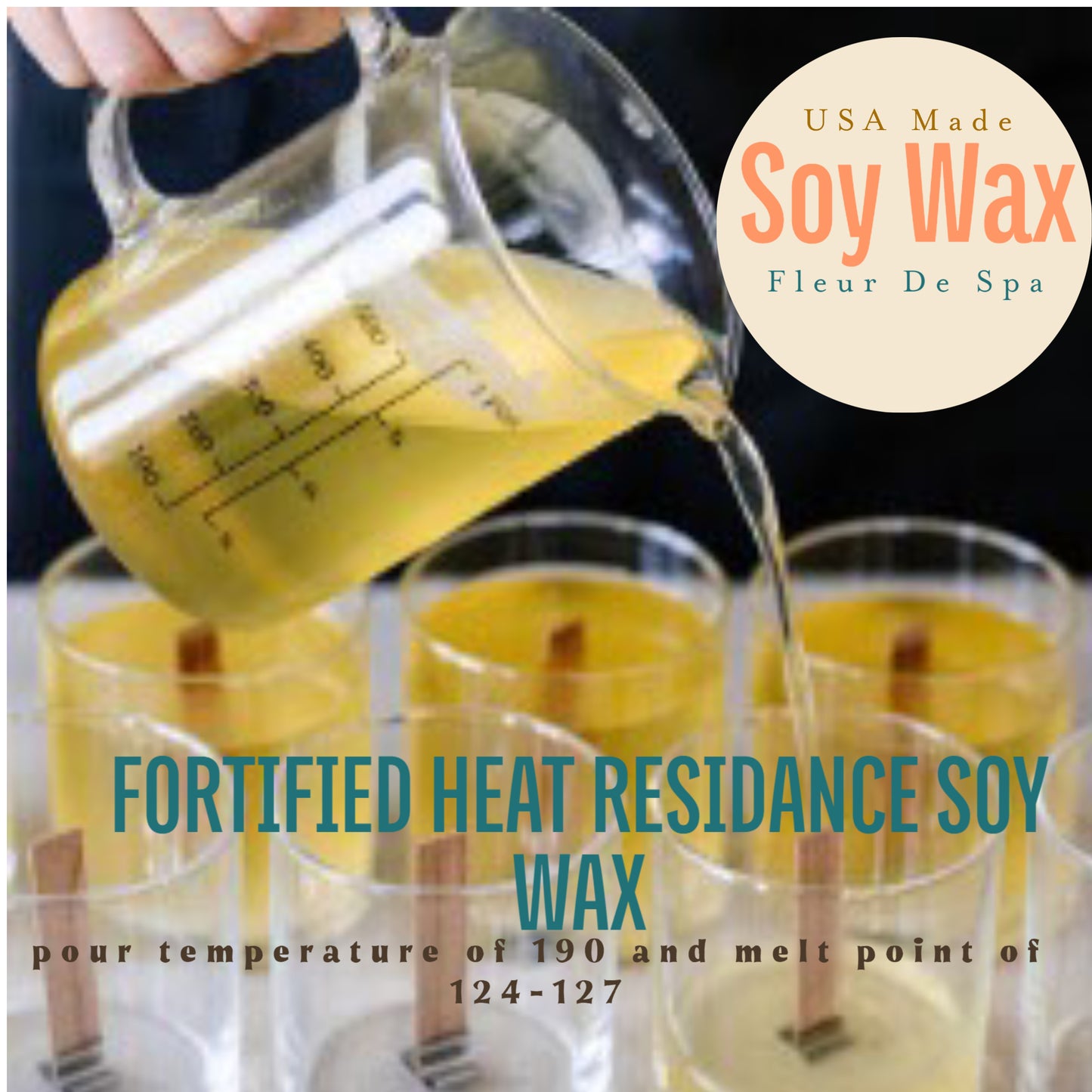 Fleur De Spa Soy Wax for Candle Making - Packaged in 1lb Bars - Natural Soy Wax Made in USA