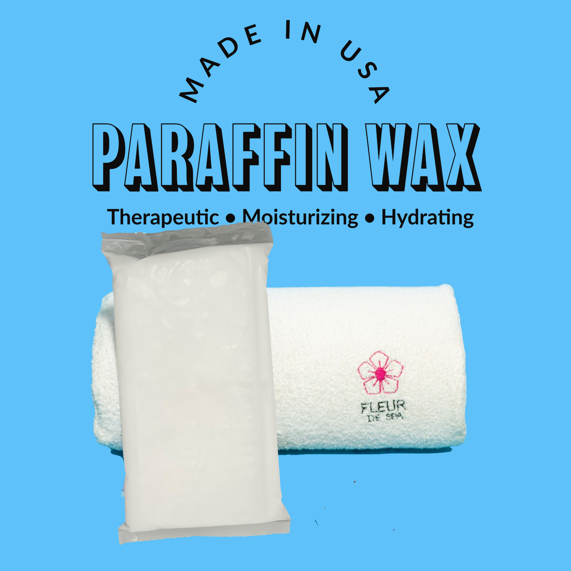 Paraffin Wax refill 6lbs made in USA Fleur De Spa for Hands and Feet