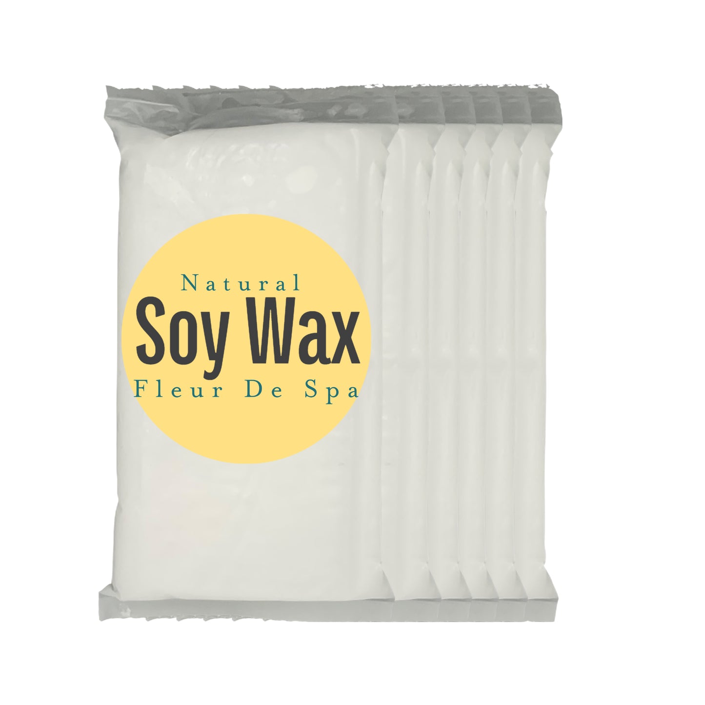 Fleur De Spa Soy Wax for Candle Making - Packaged in 1lb Bars - Natural Soy Wax Made in USA